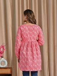 Blue Ethnic Printed Kurti Set