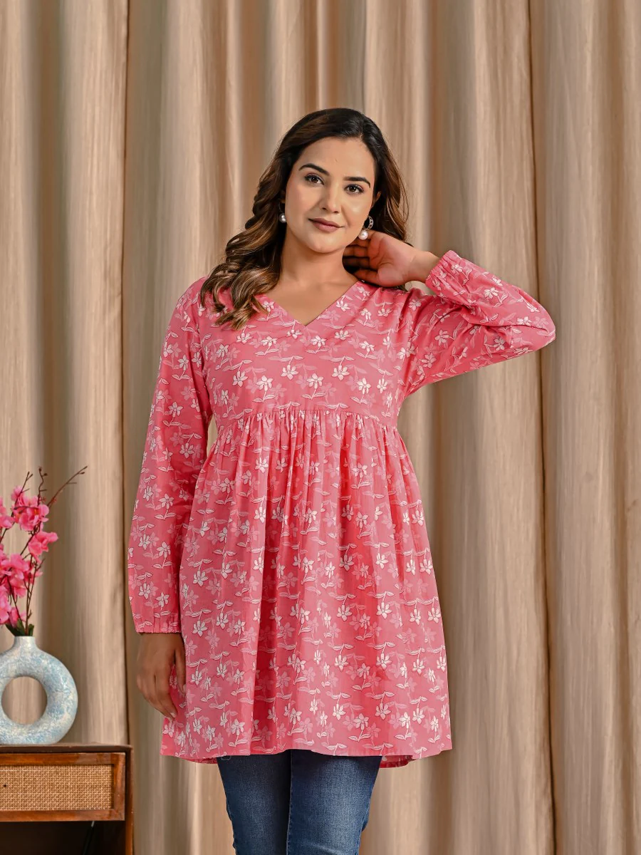 Blue Ethnic Printed Kurti Set