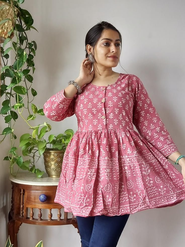Floral Cotton Anarkali Set