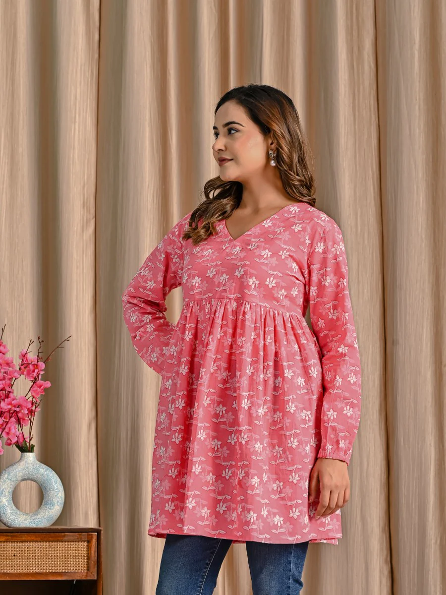 Floral Cotton Anarkali Set