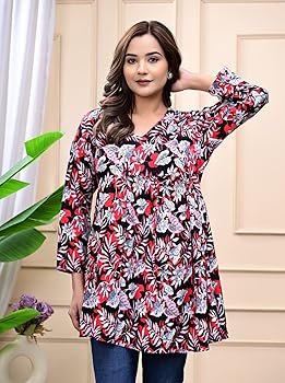 Printed Rayon Straight Kurti